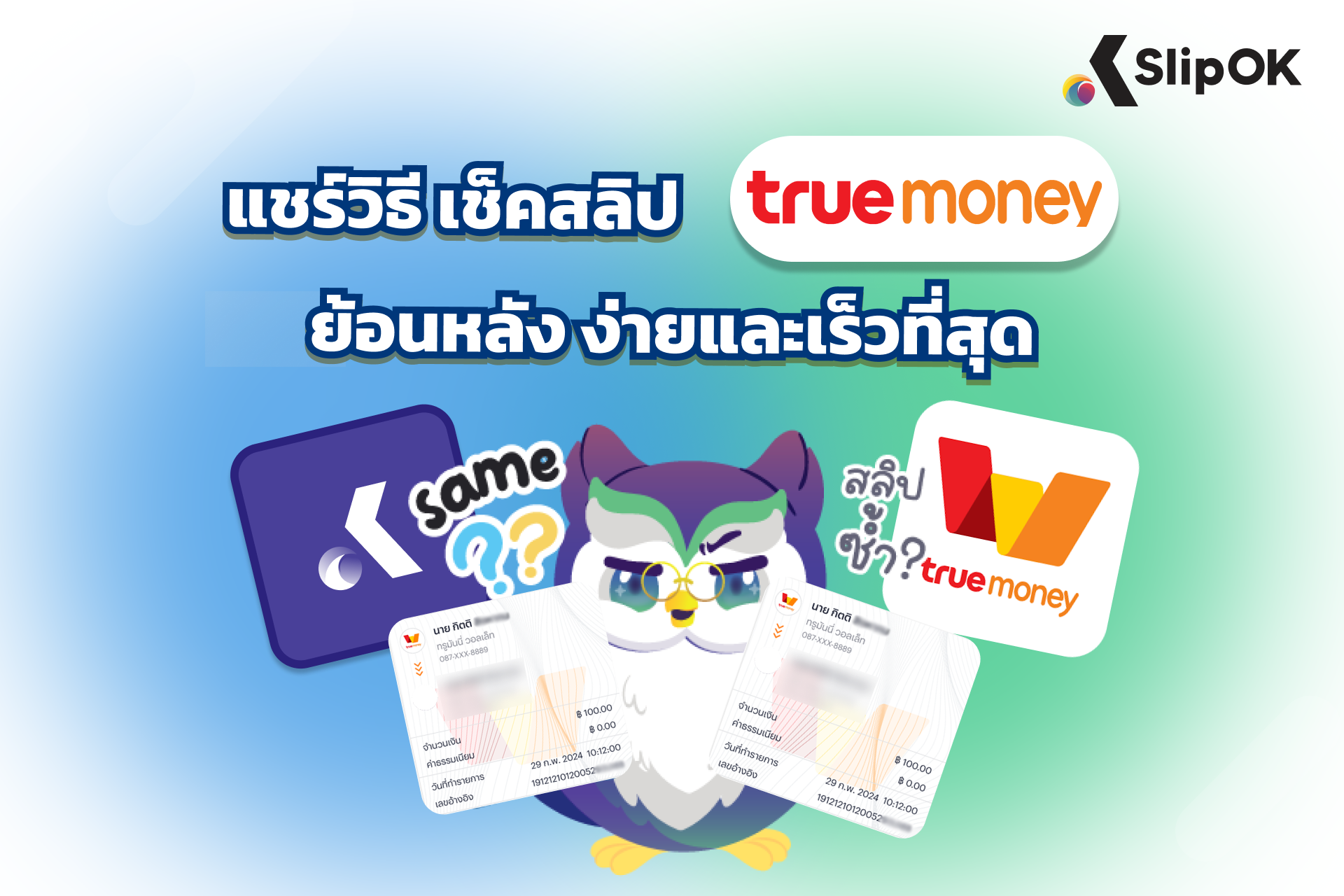 แชร์วิธี เช็คสลิป True Wallet ย้อนหลัง ง่ายและเร็วที่สุด