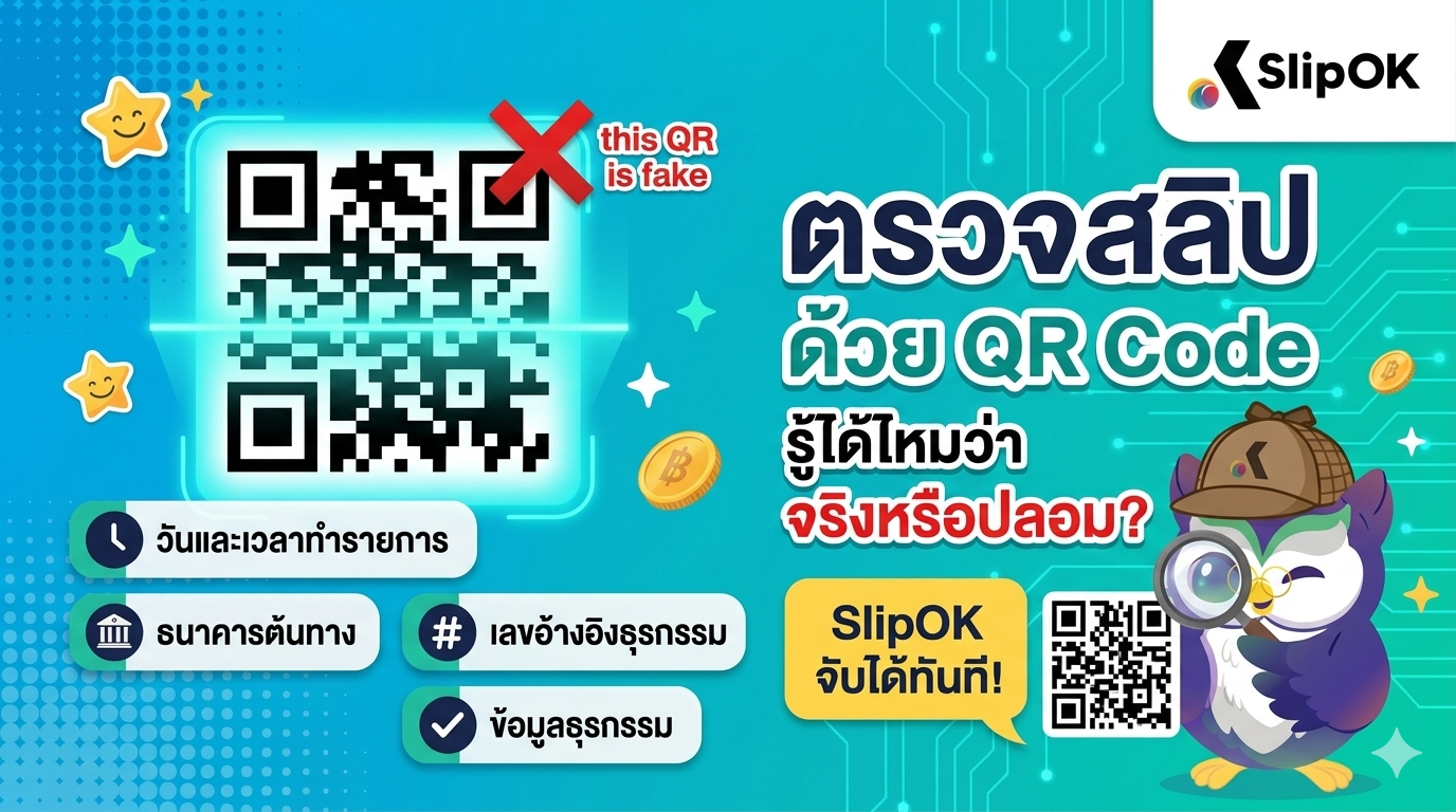 ตรวจสลิป ด้วย QR Code บนสลิปโอนเงิน รู้ได้ไหมว่าจริงหรือปลอม?