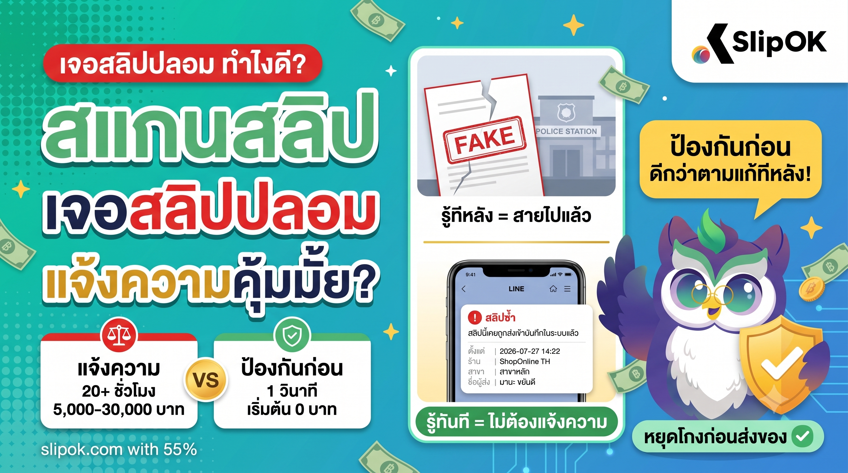 สแกนสลิป เจอสลิปปลอม ทำอย่างไรได้บ้าง? แจ้งความคุ้มมั้ย?