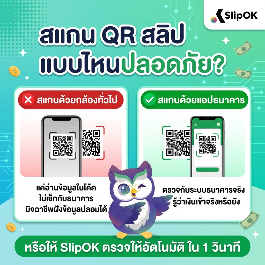 แอพเช็คสลิปโอนเงิน สแกน QR สลิปแบบไหนปลอดภัย