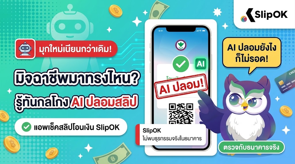 มิจฉาชีพมาทรงไหน? รู้ทันกลโกงง่ายๆ ด้วย แอพเช็คสลิปโอนเงิน SlipOK